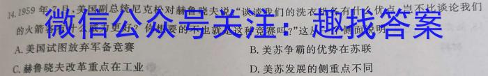 重庆市九校联盟2023-2024学年高二年级上学期12月联考历史