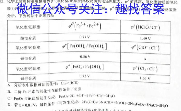 q江西省2023-2024学年第一学期九年级教学质量监测化学