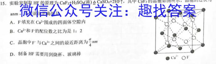 q2024年普通高等学校全国统一模拟招生考试新未来高二12月联考化学