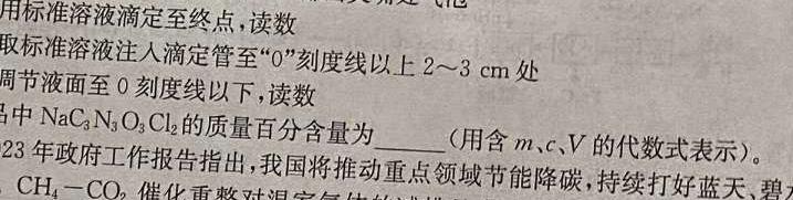 【热荐】安徽省滁州市天长市2023-2024学年度（上）九年级第二次质量检测化学