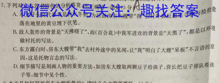 河北省2023~2024学年高三(上)质检联盟期中考试(24-116C)语文