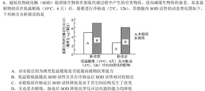 山西省2023-2024学年度第一学期高一年级期中教学质量监测生物