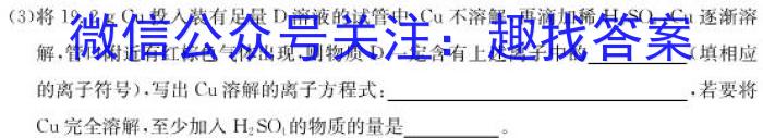 q金科大联考2023-2024学年度高一11月质量检测(24226A)化学