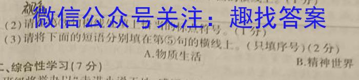 新高中创新联盟TOP二十名校2023-2024学年高一上学期11月调研考试语文