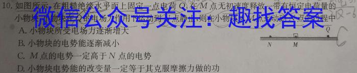 兵团地州学校2023-2024学年高二年级第一学期期中联考物理`