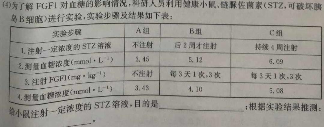 天一大联考顶尖联盟2023-2024学年高三秋季期中检测生物