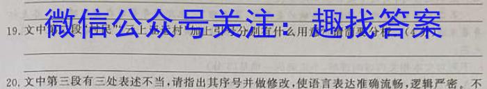 江西省2024届九年级期中考试11月联考语文