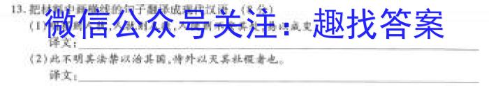 陕西省2023-2024学进度第一学期九年级期中教学检测A语文