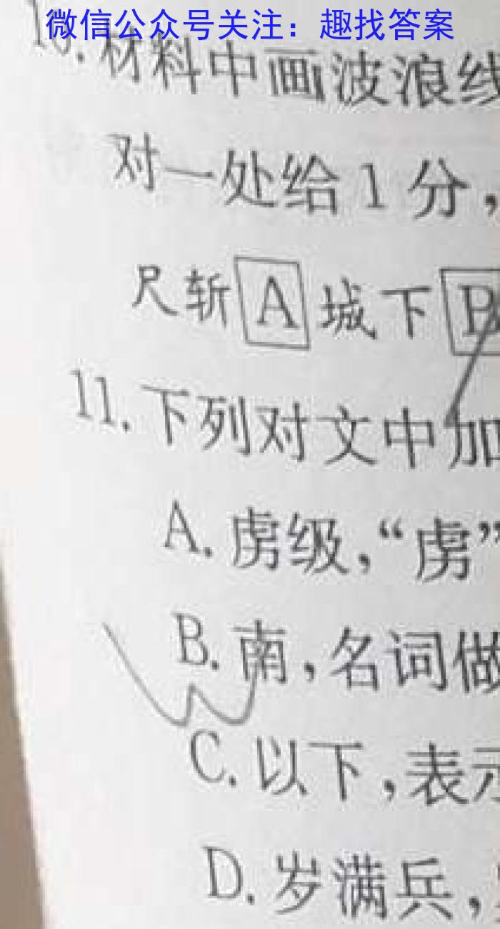 新疆兵团地州学校2023~2024学年高二第一学期期中联考(24-46B)语文