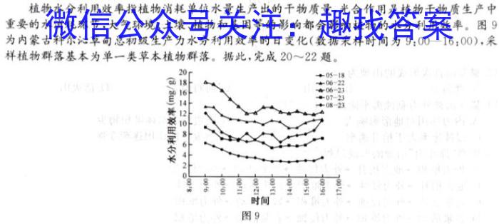 江西省2024年初中学业水平考试适应性试卷试题卷(六)地理.试题