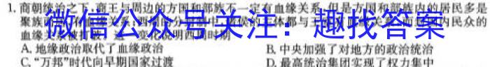 吉林省2023-2024学年高一年级11月期中考试历史试卷