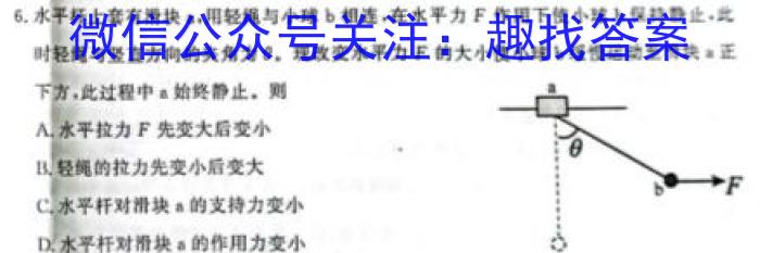 安徽省2023-2024学年九年级第一学期教学质量检测（二）q物理