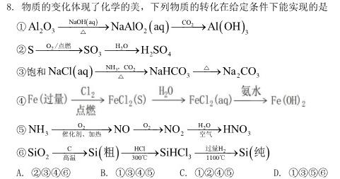 【热荐】安徽省2024届淮北市淮北二中九年级第四次联考化学