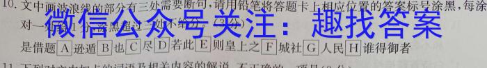 五市十校教研教改共同体/湖湘名校教育联合体·2024届高三10月大联考/语文