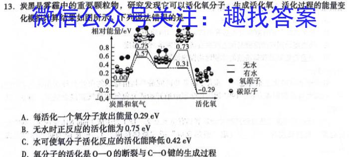 q石室金匮 2024届高考专家联测卷(一)化学