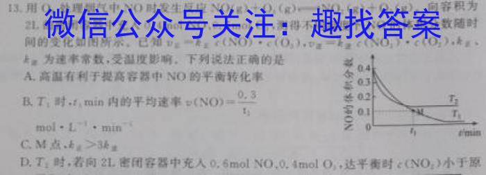 j江西省2024届九年级初中目标考点测评（十五）化学