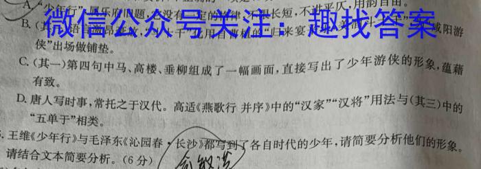 超级全能生·名校交流2024届高三第二次联考(4089C)(11月)语文