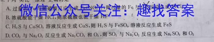 q湖北省部分重点中学2024届高三第一次联考（11月）化学