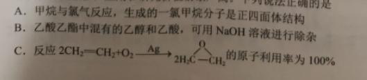 1河北省2023-2024学年度第一学期高一年级11月份月考化学试卷答案