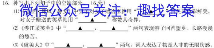 2023~2024学年山西省高三10月联考(24-146C)语文