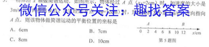 吉林省"通化优质高中联盟”2023~2024学年度高二上学期期中考试(24-103B)f物理