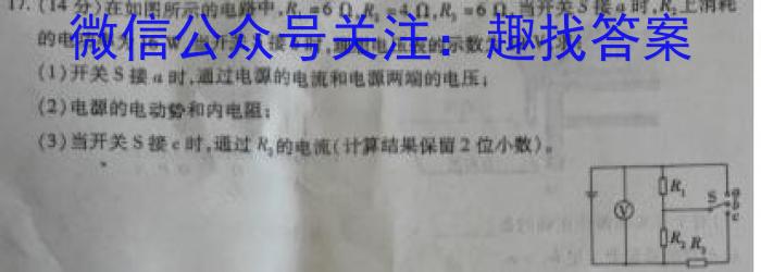 陕西省2023-2024学年度九年级第一学期期中学业水平测试物理`