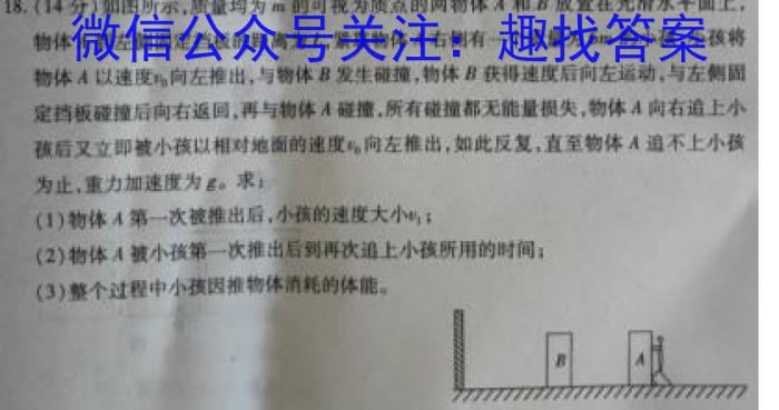 云南省楚雄州中小学2023~2024学年高三上学期期中教育学业质量监测(24-59C)物理`