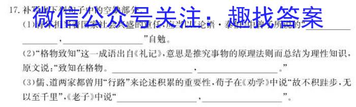 贵州省纳雍县2023-2024学年度九年级第一学期期中考试/语文