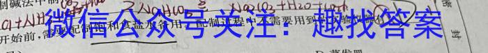 q山西省2023-2024学年度第一学期初二素养形成期中测试化学