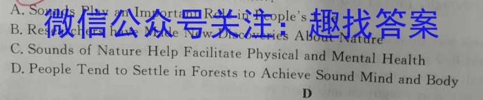 河北省2023~2024学年高三(上)第四次月考(24-91C)英语