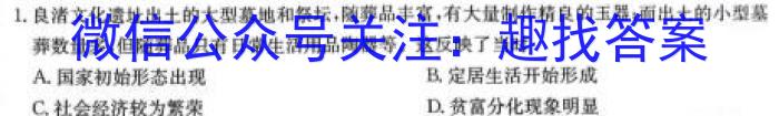 2024届衡中同卷调研卷 新教材版L(一)1历史试卷答案