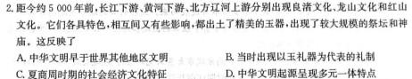 2024年衡水金卷先享题分科综合卷 A答案新教材二历史