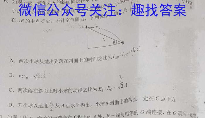 浙江省金华十校2023年11月高三模拟考试q物理