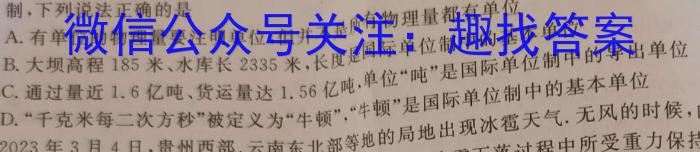 稳派大联考2023-2024学年高二期中考试11月联考q物理