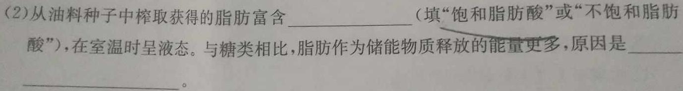 "2024年全国普通高等学校招生统一考试·A区专用 JY高三模拟卷(一)生物