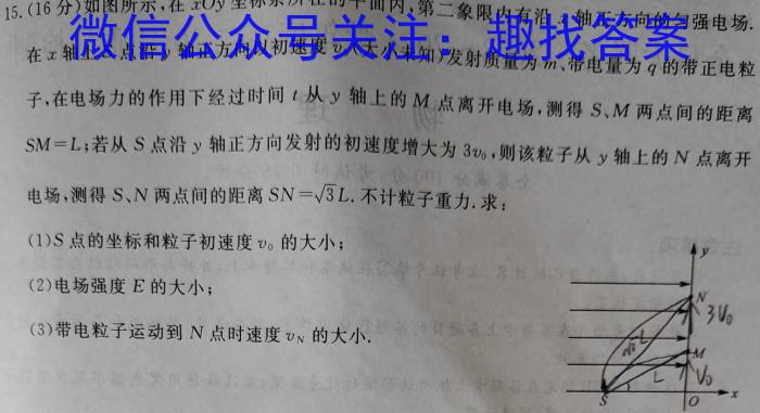 2023-2024衡水金卷先享题摸底卷 新教材Aq物理