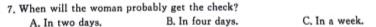 陕西省2023-2024学年七年级期中教学质量检测（B）英语