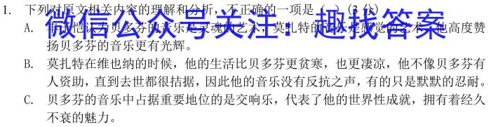 广东省2024届湛江市普通高中毕业班调研测试(24-105C)/语文