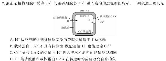 文博志鸿 2023-2024学年九年级第一学期期中教学质量检测生物