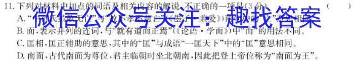 江西省2024届九年级初中目标考点测评（十）语文