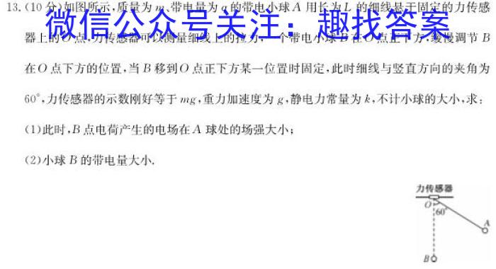 衡中同卷 2023-2024学年度高三一轮复习滚动卷(六)q物理