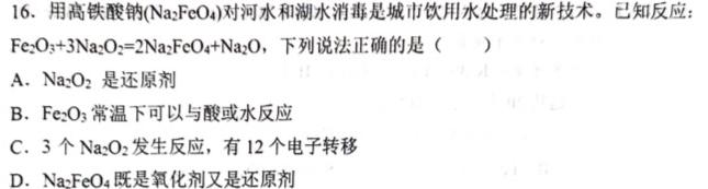 【热荐】江西省2024届九年级第三次阶段适应性评估化学