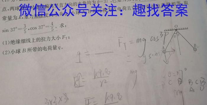 2023学年第一学期温州十校高一年级联合体期中联考物理`