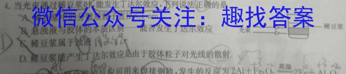 j乌兰浩特一中2023~2024学年高一上学期期中考试(241228Z)化学