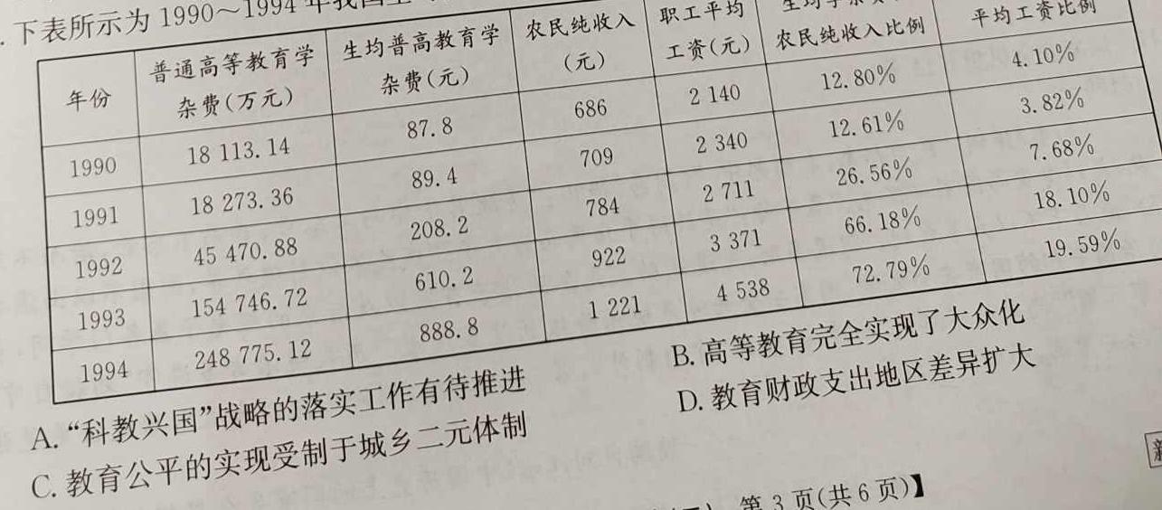 ［广东大联考］广东省2025届高二年级上学期11月联考历史