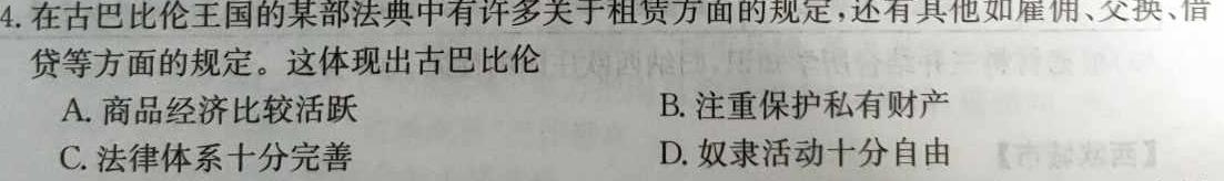 【精品】安徽省2023-2024学年九年级上学期期中教学质量调研思想政治