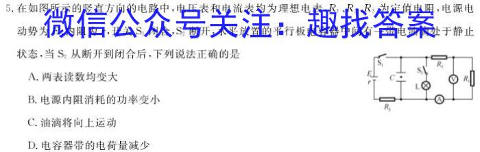 安徽省2023-2024学年高三上学期期中联考q物理