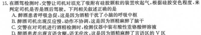 广西省普通高中2024届高三跨市联合适应性训练检测卷（11月）生物