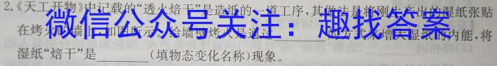 九师联盟2023-2024学年高一教学质量监测（期中）物理`