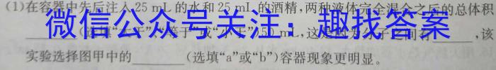 安徽省2023-2024学年度第一学期九年级期中素质教育评估试卷物理`